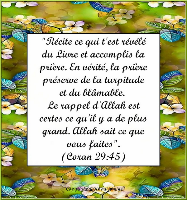 Exégèse De La Sourate 29 Du Verset 45 - Centerblog