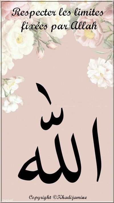 Respecter les limites fixées par Allah
