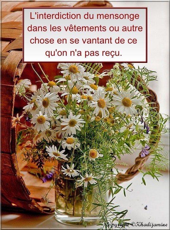 L'interdiction du mensonge dans les vêtements...