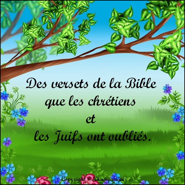 Versets Bible que les Chrétiens et les Juifs ont oubliés 4/5