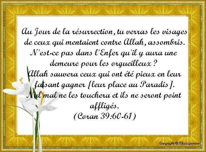 Exégèse Sourate 39 Des Versets 60-61