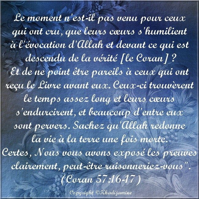 N'est Ce Pas Par L'évocation D'allah Que Les Coeurs S'apaisent